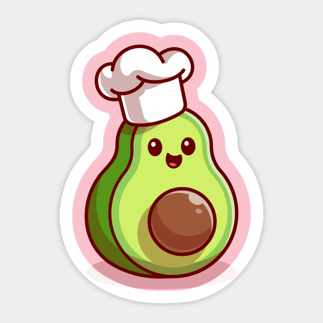 Cute Avocado Chef Cartoon Sticker by Catalyst Labs